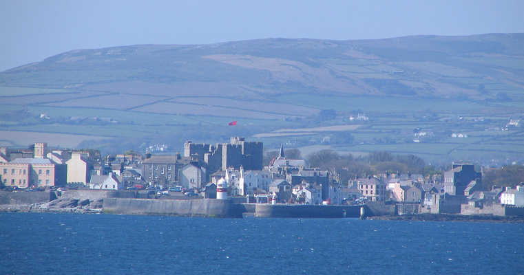 Castle Rushen is in the centre of Castletown, the old capital